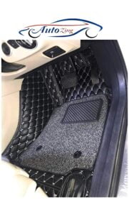7D Car Floor Mats (Black) Complete Set for Kia Seltos