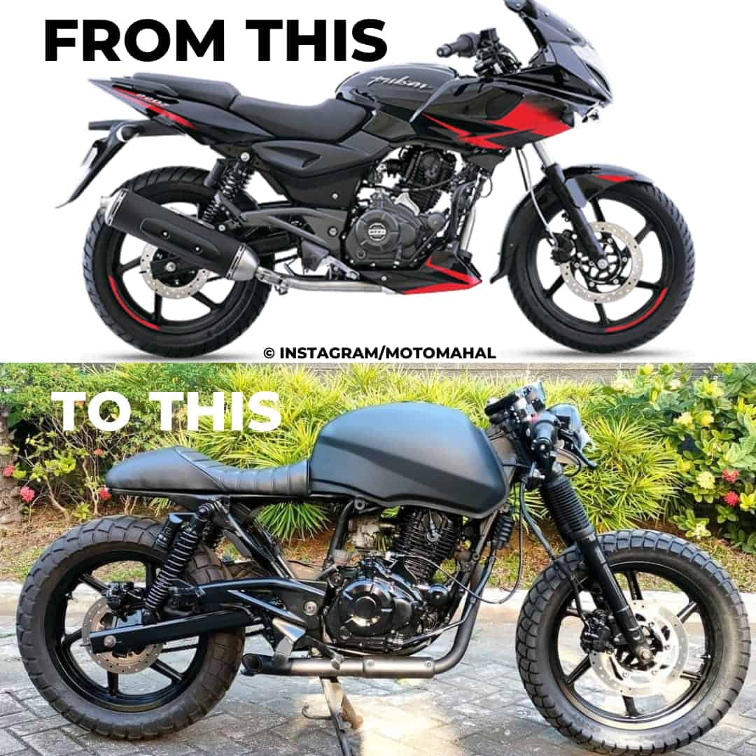 Read more about the article Pulsar 220 modified By Classic Bikers Garage bike in India and best modified Bajaj pulsar Caferacer