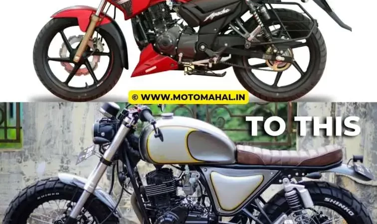 Modified TVS Apache 160 into a Scrambler by Brilliant Custom Motorcycle