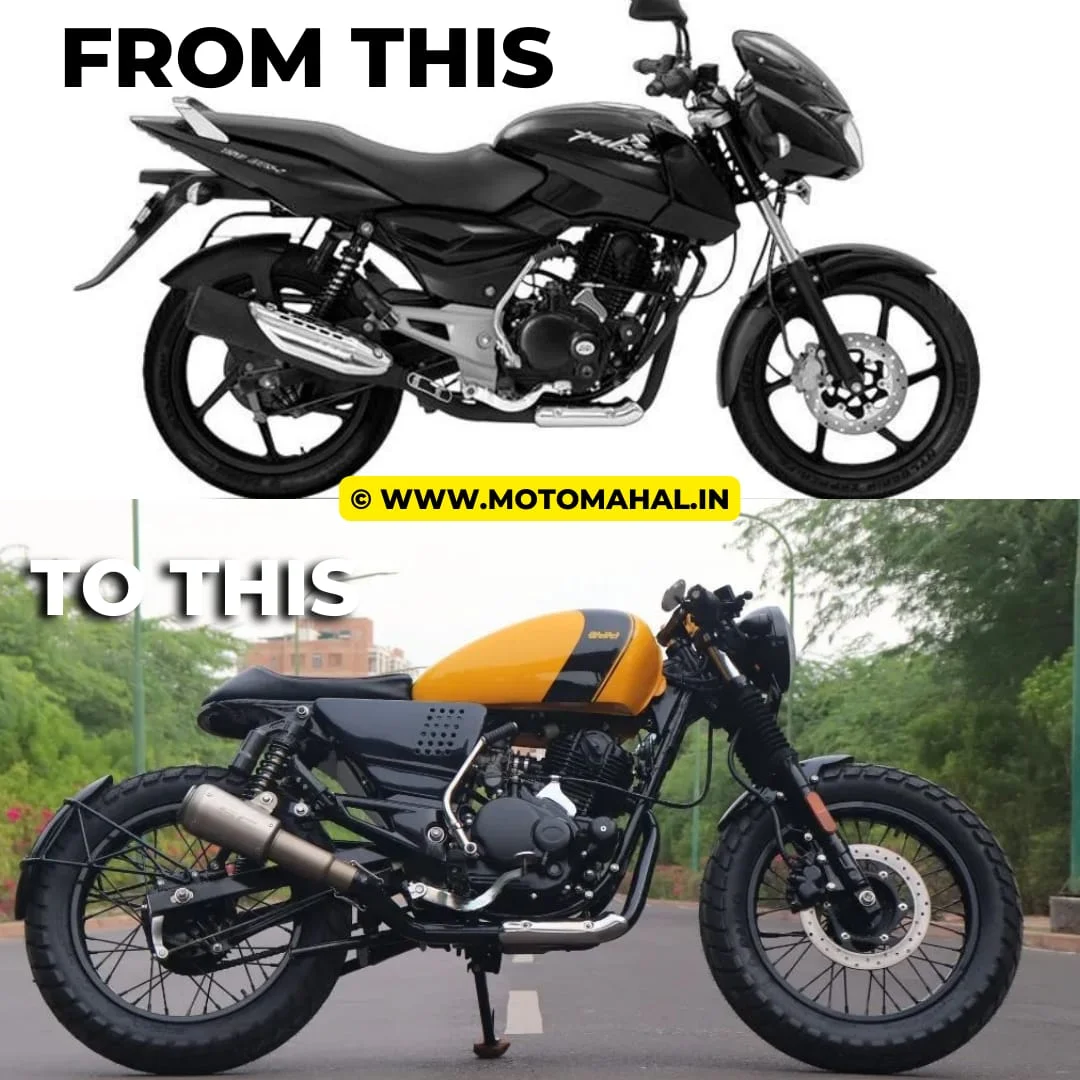 Read more about the article BAJAJ PULSAR 150 MODIFIED INTO CAFE RACER 