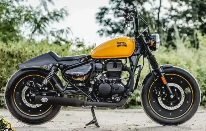 Modified Royal Enfield Meteor 350 into Custom Japan Style Motorcycle