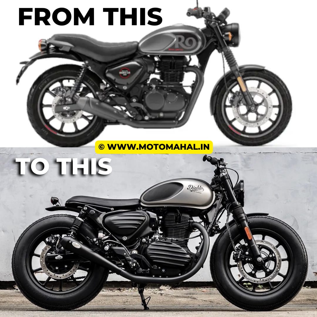 Read more about the article Modified Royal Enfield Hunter 350 into a Brat Motorcycle